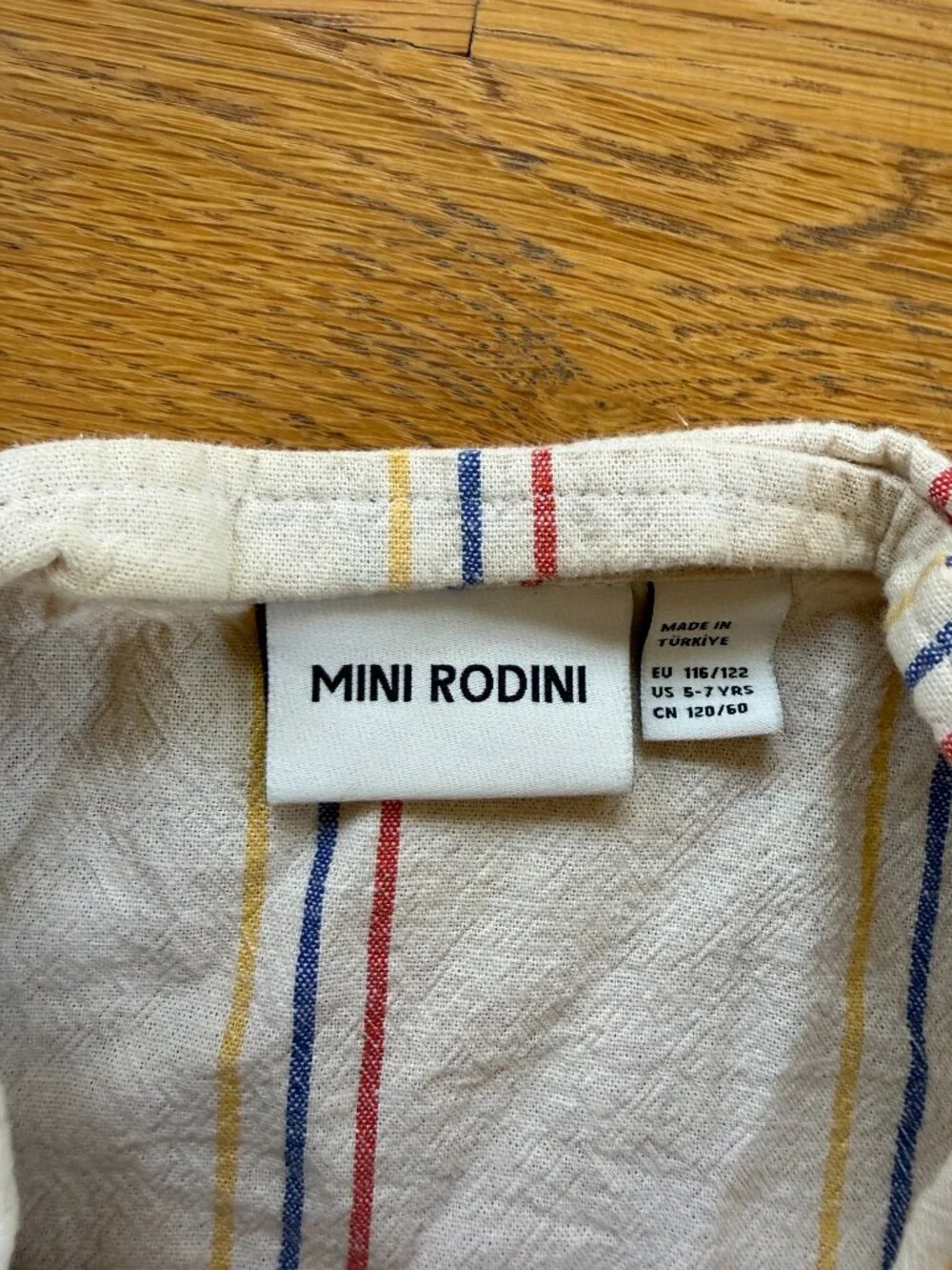 MINI RODINI Striped Rainbow Matching Shorts Set Size 6 - 7